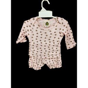 Barn Los‎ Angeles Rose Pink Girls 18 Months Skull Pajama Set